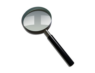 Magnifying glass on white background
