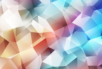 Fototapeta premium Light Blue, Yellow vector polygonal pattern.