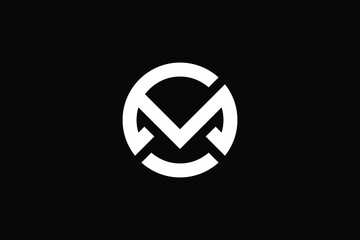CM logo letter design on luxury background. MC logo monogram initials letter concept. CM icon logo design. MC elegant and Professional letter icon design on black background. M C CM MC - obrazy, fototapety, plakaty