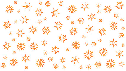 Fototapeta na wymiar winter background, orange snowflake background