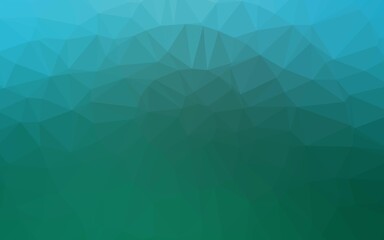 Light BLUE vector blurry triangle template.