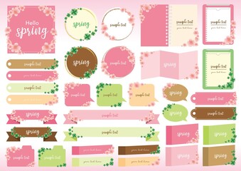 桜とクローバーのフレームセット