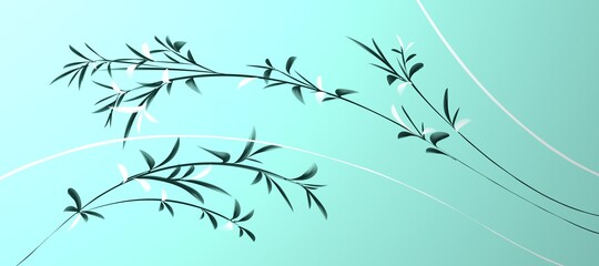 Karte Design Abstrakt Blumen