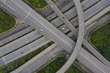 Aerial photograph of large viaduct partial top view