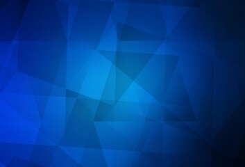Fototapeta premium Dark BLUE vector abstract polygonal pattern.