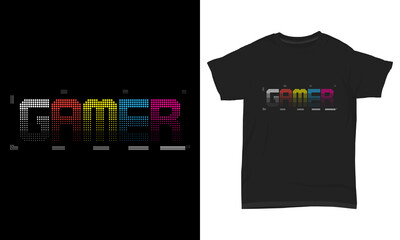 " Gamer " typography t-shirt © Dabasish
