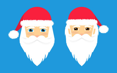 Christmas Santa Claus set. Merry Christmas and Happy New Year.