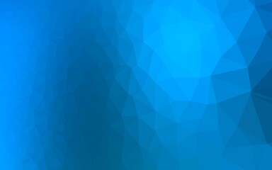 Light BLUE vector shining triangular pattern.