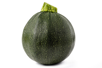 green zucchini isolated on white background