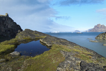 Fototapeta na wymiar Qilakitsoq fjord, Greenland, Denmark