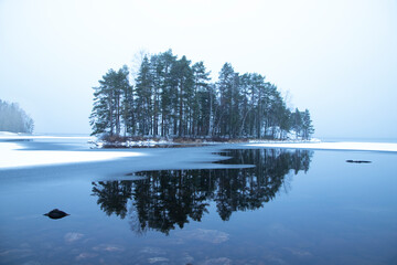 lake in winter