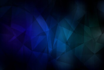 Obraz premium Dark Blue, Green vector shining triangular background.
