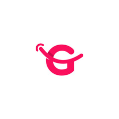 Letter G smile vector logo design 