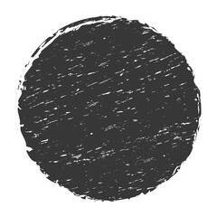 round brush painted ink stamp circle banner on transparent background	
