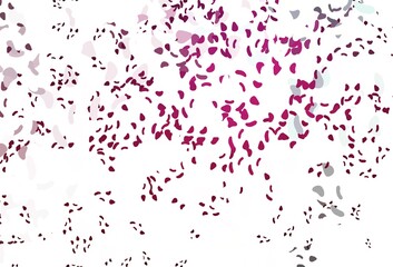 Light Pink vector pattern with chaotic shapes.