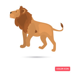 Lion animal color flat icon