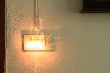 Short circuit causing sparking Caused by substandard electrical appliances Therefore causing damage...