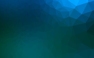 Obraz premium Dark Blue, Green vector triangle mosaic template.
