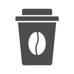 coffee cup silhouette vector icon isolated on white. coffee cup icon for web, mobile apps, ui design and print