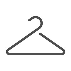 hanger silhouette vector icon isolated on white. rack icon for web, mobile apps, ui design and print
