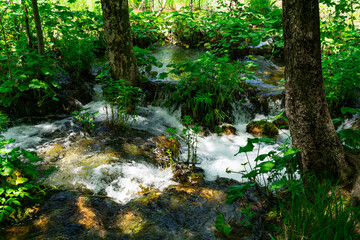 Cascade in Plitvice Lakes National Park, Croatia