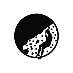 Climbing logo design concept template