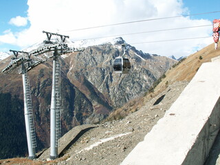 ski resort in the russian mountains