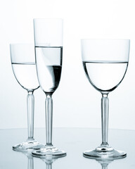 glasses of watter