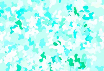 Light Green vector backdrop with memphis shapes.