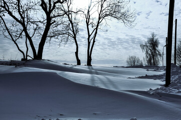 Schöne Winterliche Landschaft im Sonnenschein
