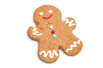Gingerbread classic cookie hero isolated