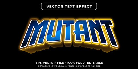 Editable text effect in superhero mutant style