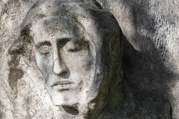 Antique stone statue of Jesus