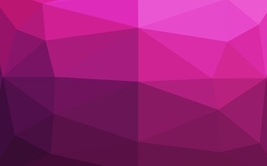 Dark Pink vector polygon abstract backdrop.