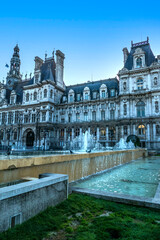 Fototapeta na wymiar The beautiful Hotel de Ville in Paris
