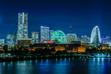 大さん橋からの横浜みなとみらいの夜景