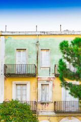 Green yellow apartment with balcony. San Severo, Italy