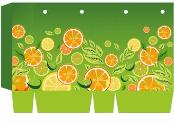 Orange bag green