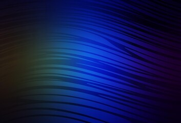 Dark Blue, Green vector texture with bent lines.