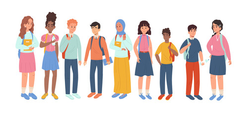 Happy group of university multicultural student