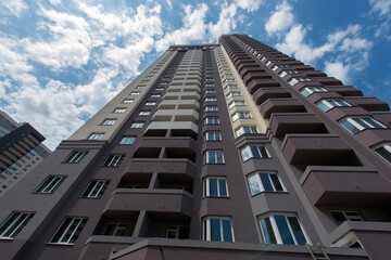 New apartments. Construction site. Production of apartments, social housing.