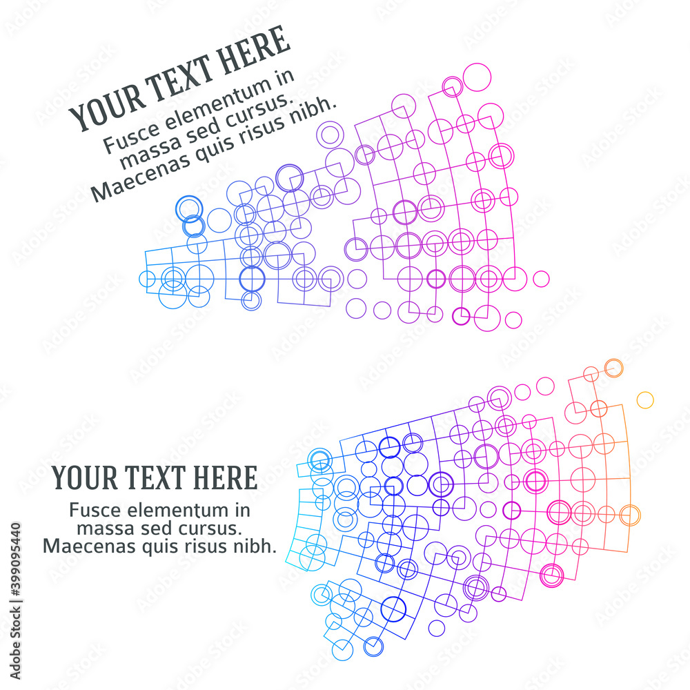 Aufkleber design elements symbol editable icon halftone circle pattern black on white background