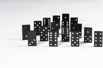 Domino piece on white background