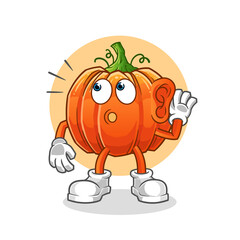 pumpkin eavesdropping vector. cartoon character