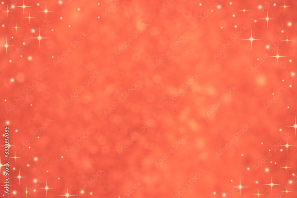 Wall mural abstract blur beautiful red color background with circle bokeh light for christmas festival and happ