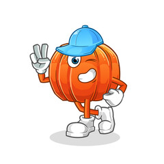 pumpkin young boy character. cartoon mascot vector