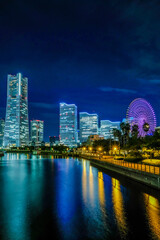 大さん橋からの横浜みなとみらいの夜景