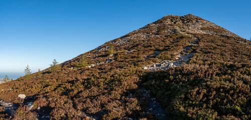 The great Sugarloaf mountain in Wicklow Ireland. Great treking time and outdoor activities idea.