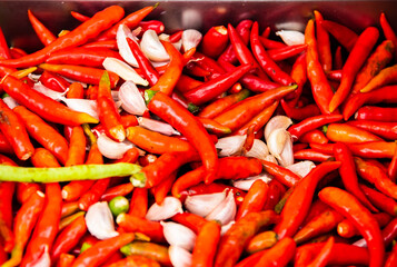 Chili, Garlic and Onion Vegetables Thailand Southeast Asia