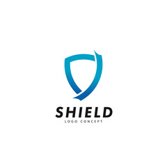 Security Shield Logo Design Template Flat Style Vector